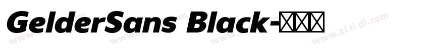 GelderSans Black字体转换